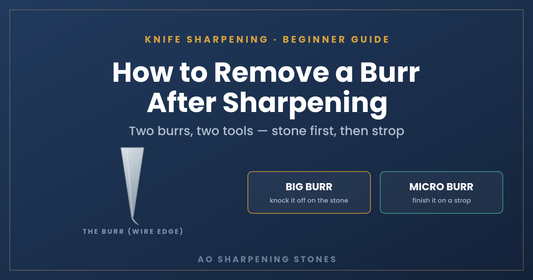 Removing a burr after sharpening: big burr on the stone, micro burr on a strop