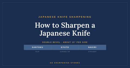 How to Sharpen a Japanese Knife on a Whetstone (Santoku, Gyuto & Nakiri)