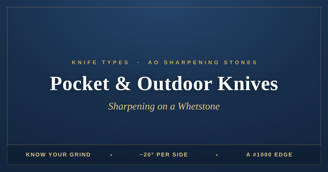 How to Sharpen a Pocket or Outdoor Knife on a Whetstone