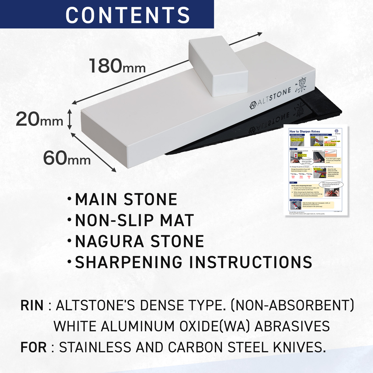 ALTSTONE RIN High Density Ceramic Sharpening Stones for Knives | from Japan