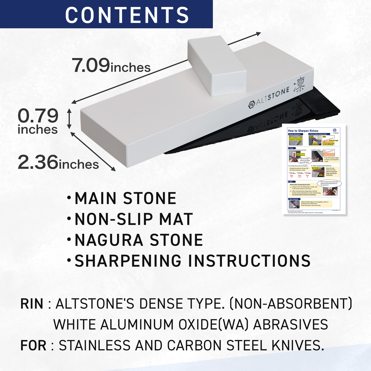 ALTSTONE RIN High Density Ceramic Sharpening Stones for Knives | from Japan